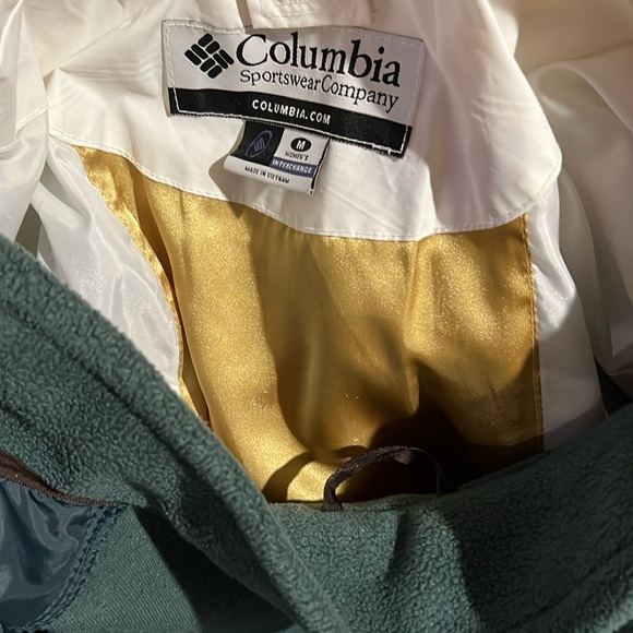COLUMBIA SKI JACKET WOMEN'S MEDIUM W/ HOOD WHITE & GREEN - Picture 12 of 16
